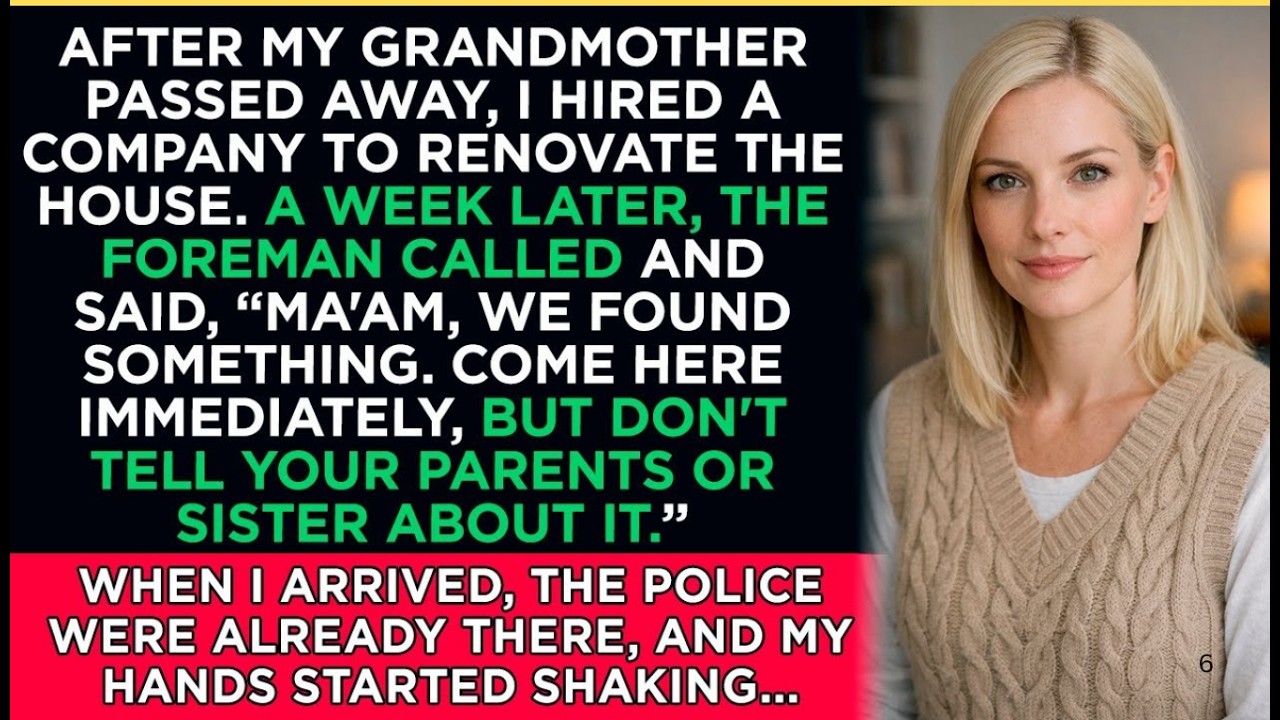 After My Grandmother Passed Away, I Hired a Company to Renovate the House… But What I Found Shock