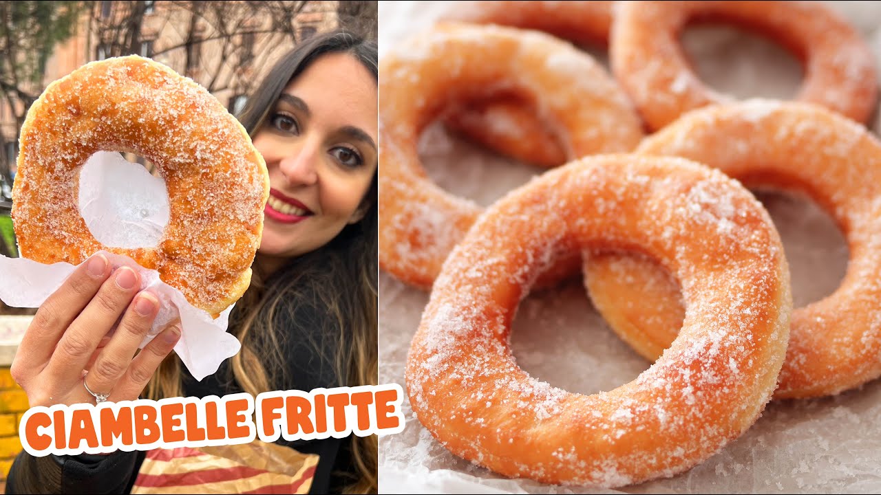 CIAMBELLE SOFFICI FRITTE con impasto Senza Uova | Facilissime e giganti | #assaggioerifaccio