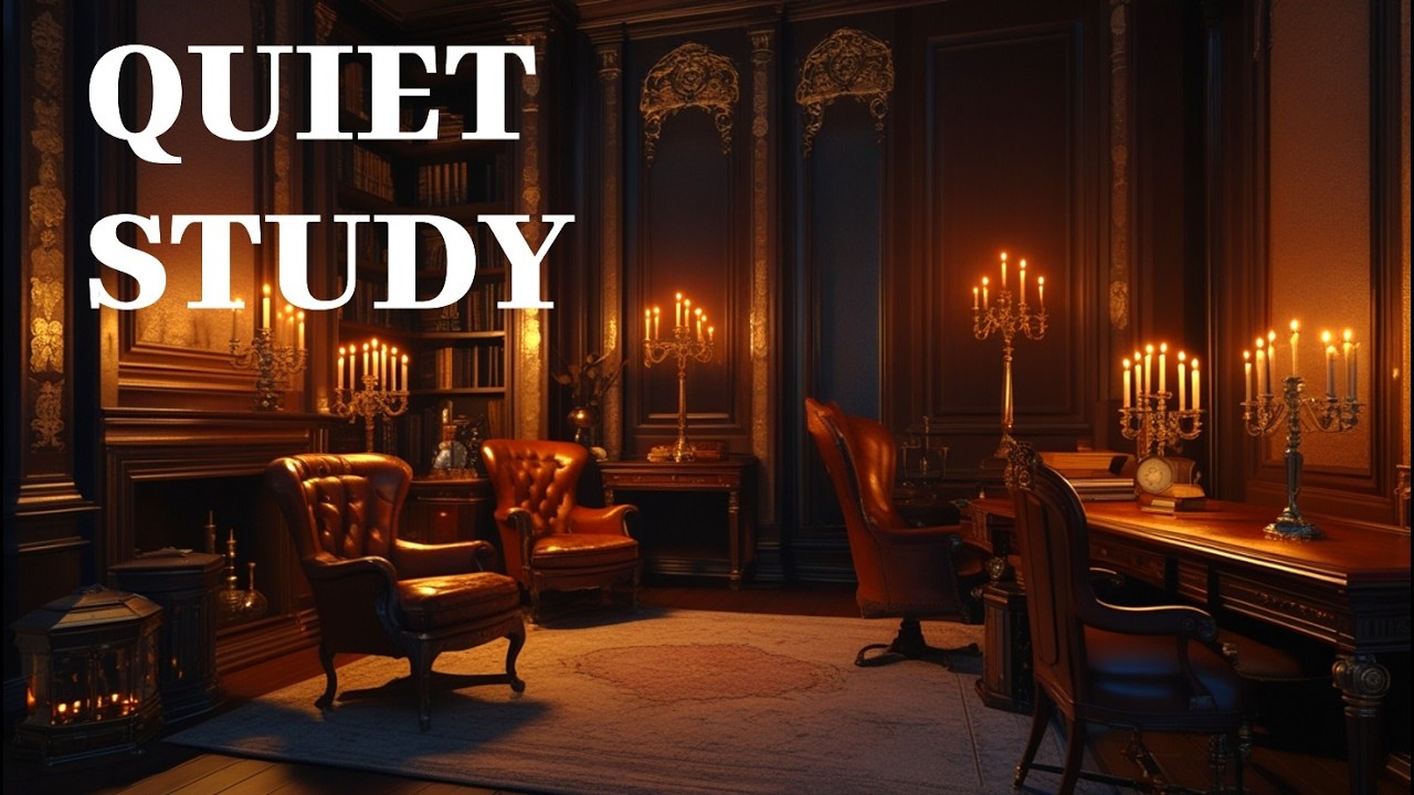 Quiet Warm Study Room Ambience for Sleep (3 Hours)
