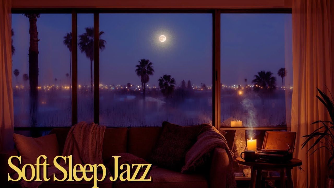 Moonlit Window 🌙 Soft Sleep Jazz with Female Vocals | Cozy Night Ambience