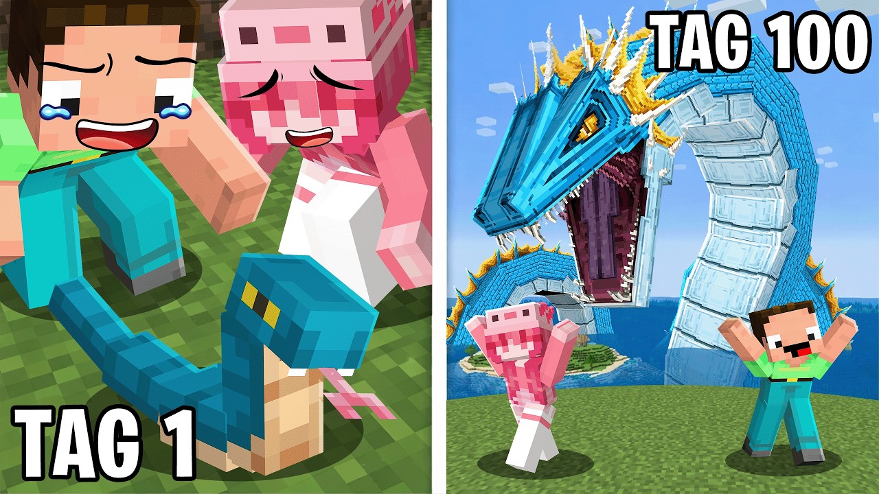 Ich Überlebte 100 Tage als eine SCHLANGE in Minecraft