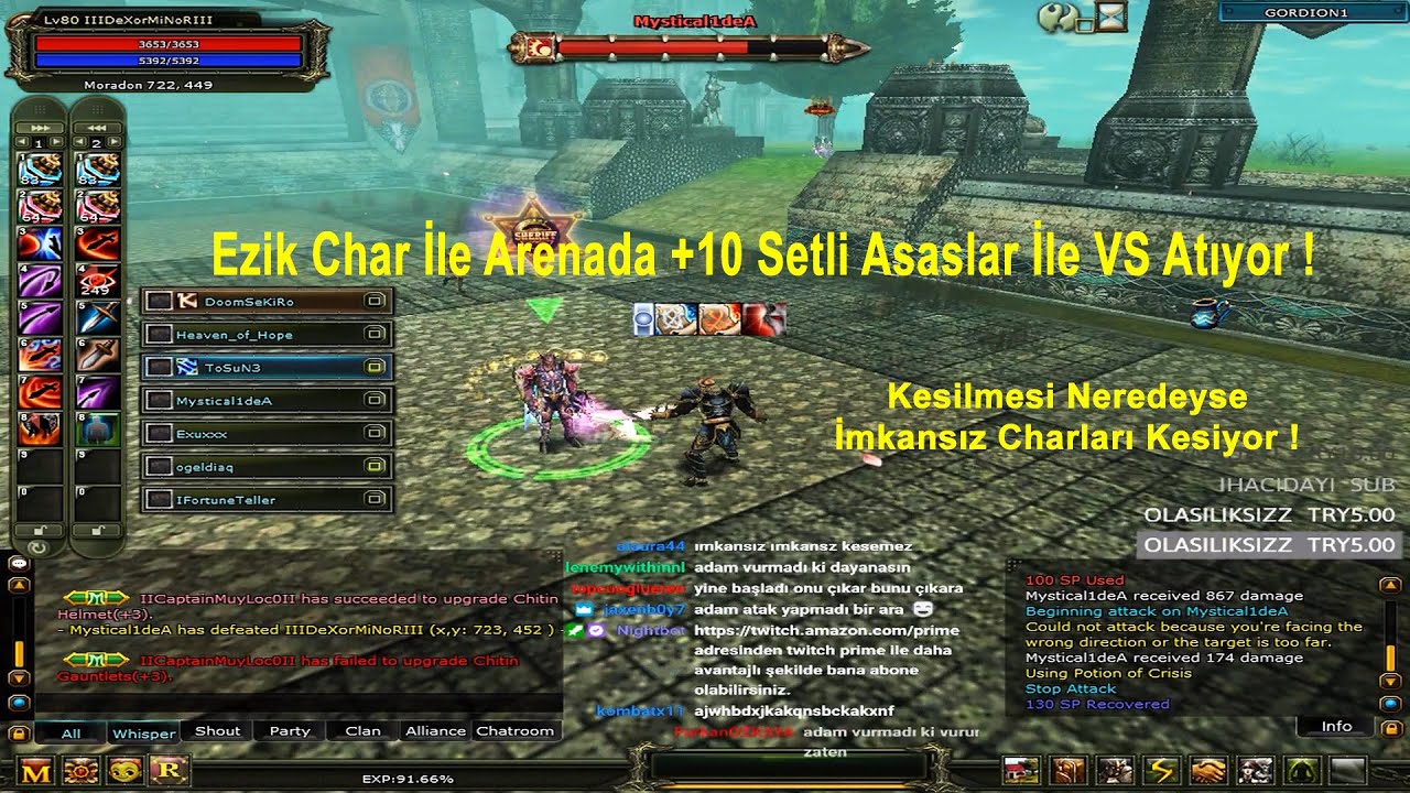 DomenicoWacco - Ezik Char İle Arenada +10 Setli Asaslar İle VS Atıyor ! | Knight Online