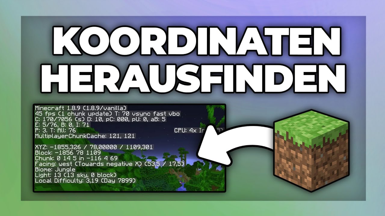 Minecraft Koordinaten herausfinden / anzeigen lassen (Java & Bedrock)