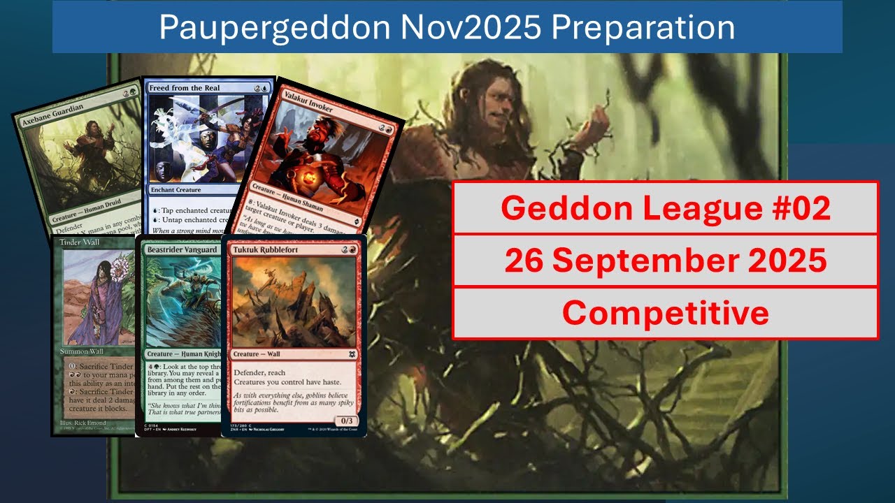 Paupergeddon Prep League #02 - Combo Walls - 26 Sept 2025