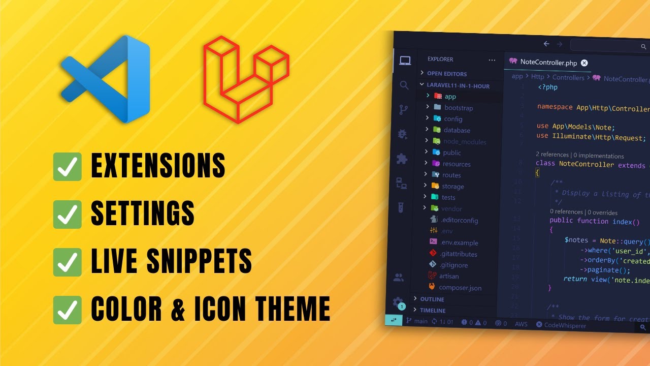 Настройка VSCode для разработки на Laravel