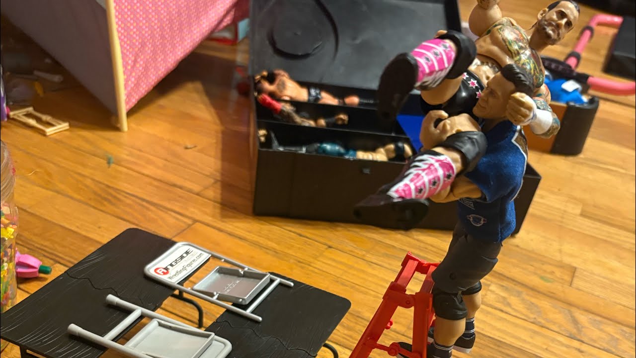 John cena vs cm punk epic match#wrestling #wweactionfigure #stopmotion 