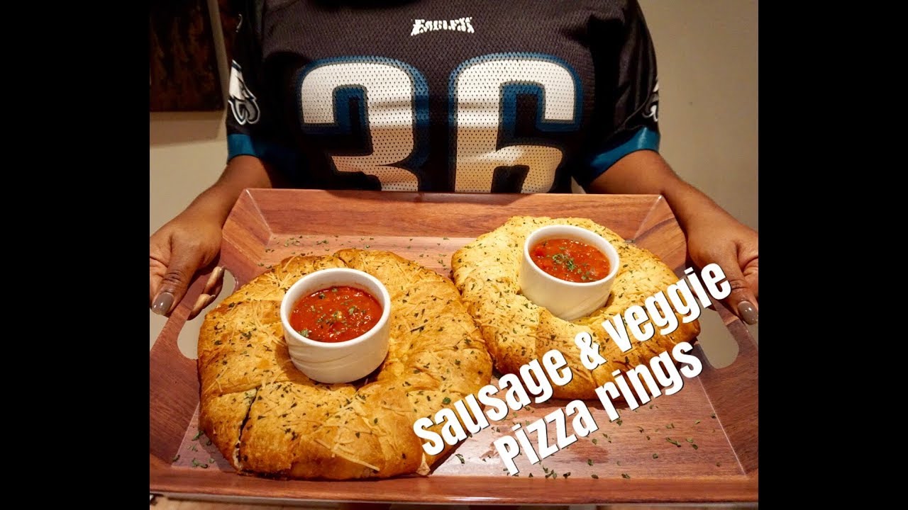 Game Day Vegan Sausage & Veggie Pizza Ring | B Foreal Party Edition