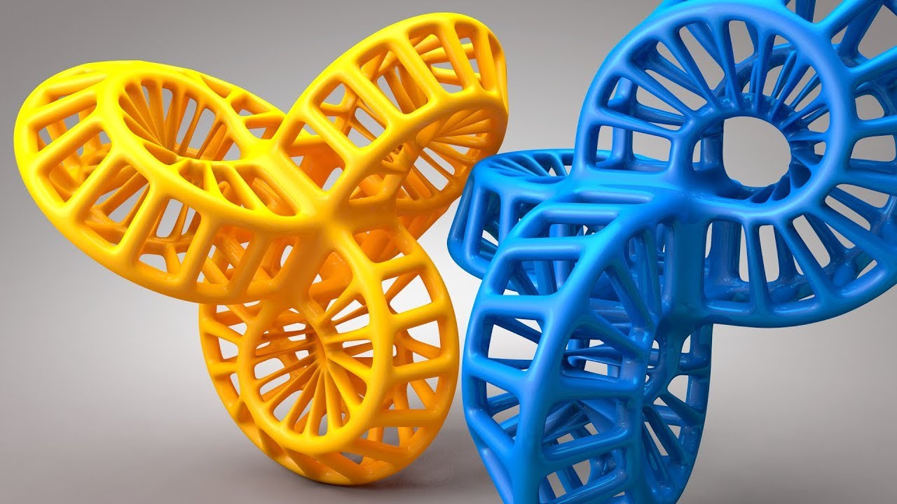 C4D Modeling Tutorial -- Create Abstract Shape ( Part 2 )