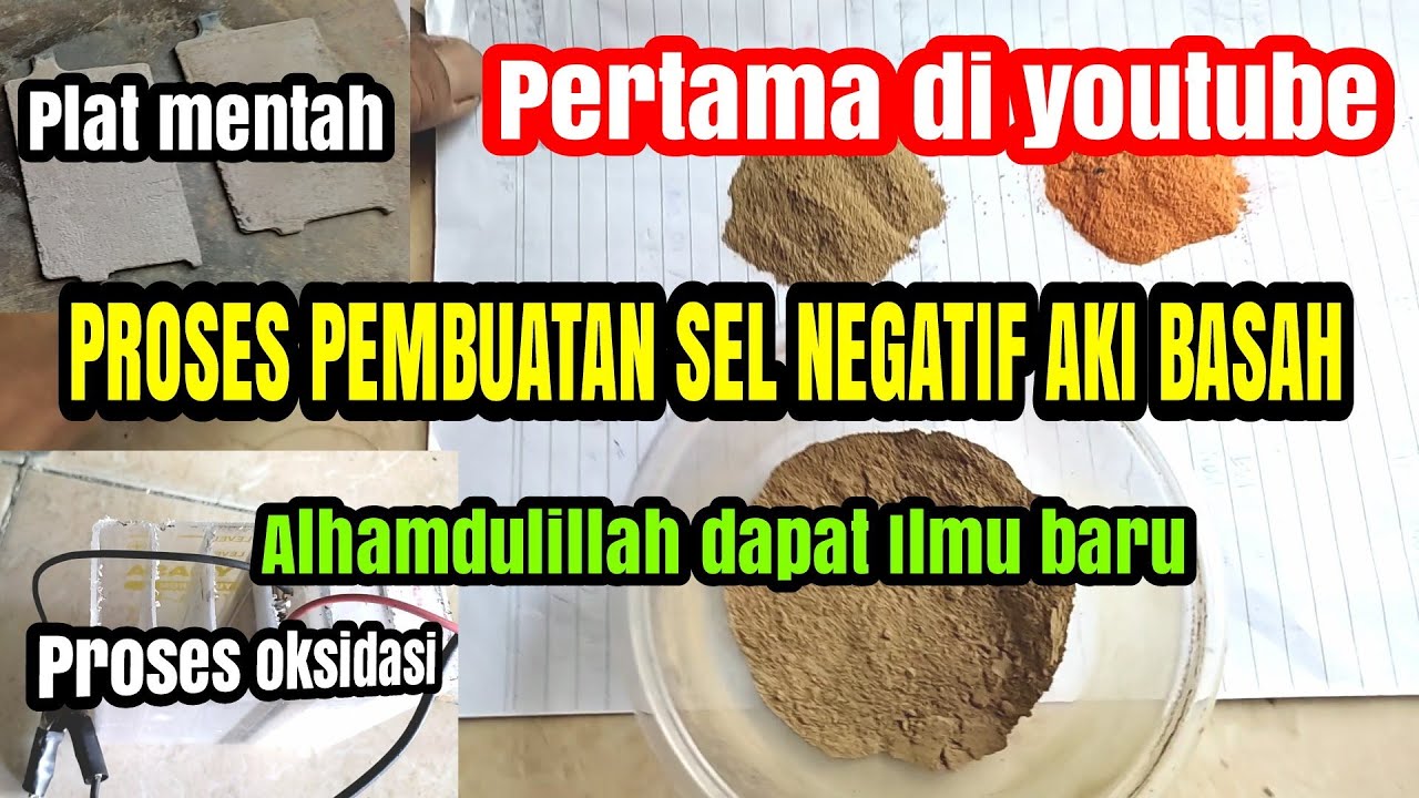 Cara membuat sel negatif aki part1 |How to Make Negative Cells Wet battery Part 1