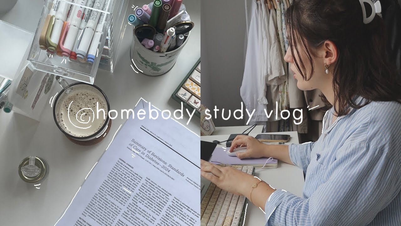 УЧЕБНЫЙ ВЛОГ 🍵📑 уютный день домоседа ♡₊˚