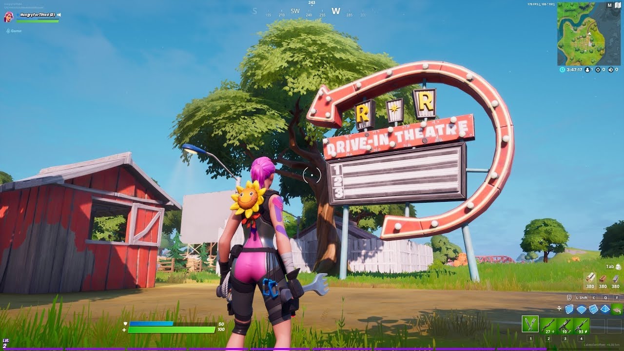 Fortnite: Chapter 2: Season 1  Risky Reels Landmark - Drive-In Theater