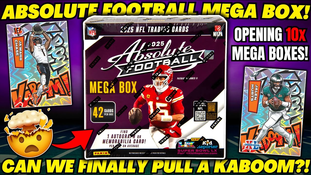 *1 CARD PAID FOR THE ENTIRE RIP!🤯 2025 ABSOLUTE FOOTBALL MEGA BOX REVIEW!🏈