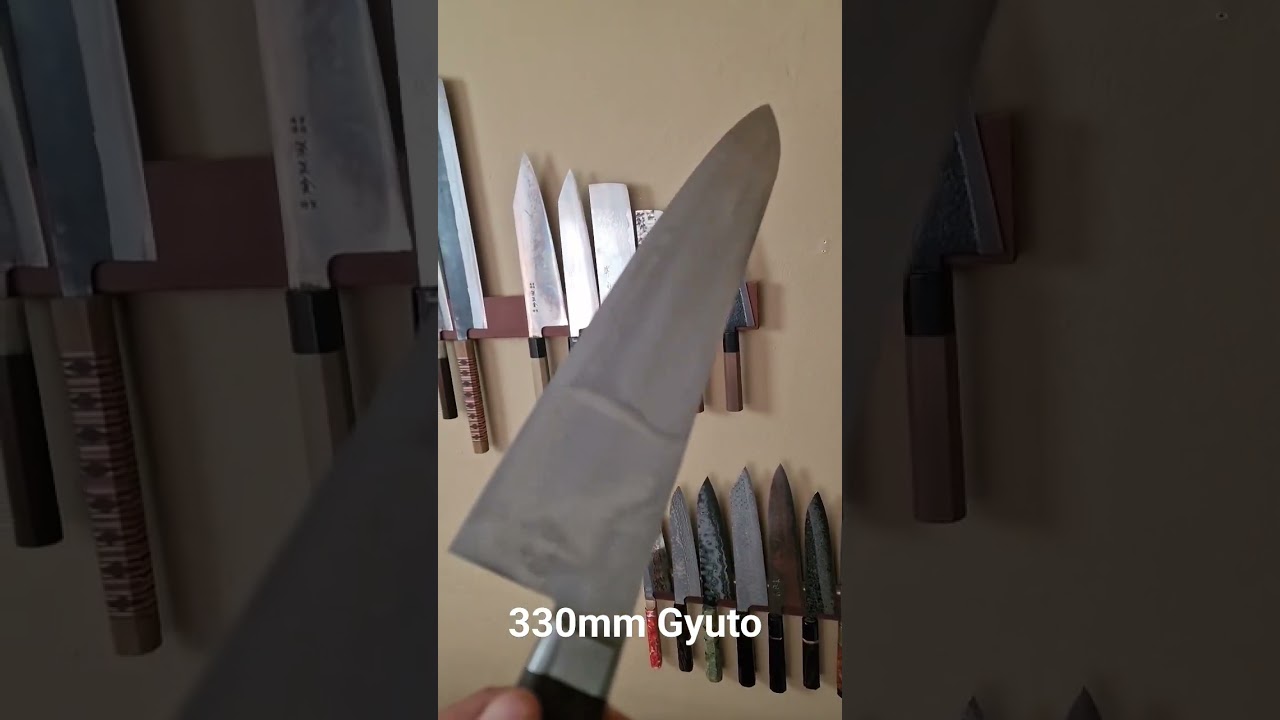 Super old stock Sukehisa 330mm Gyuto (20+ years old) made of Mono steel Swedish carbon.