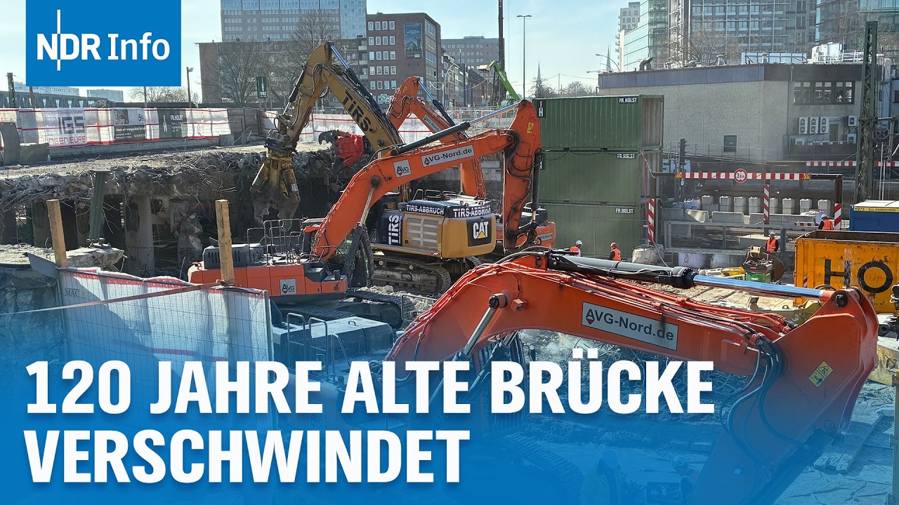 Mega-Abriss in Hamburg: 120 Jahre alte Brücke verschwindet | NDR Info