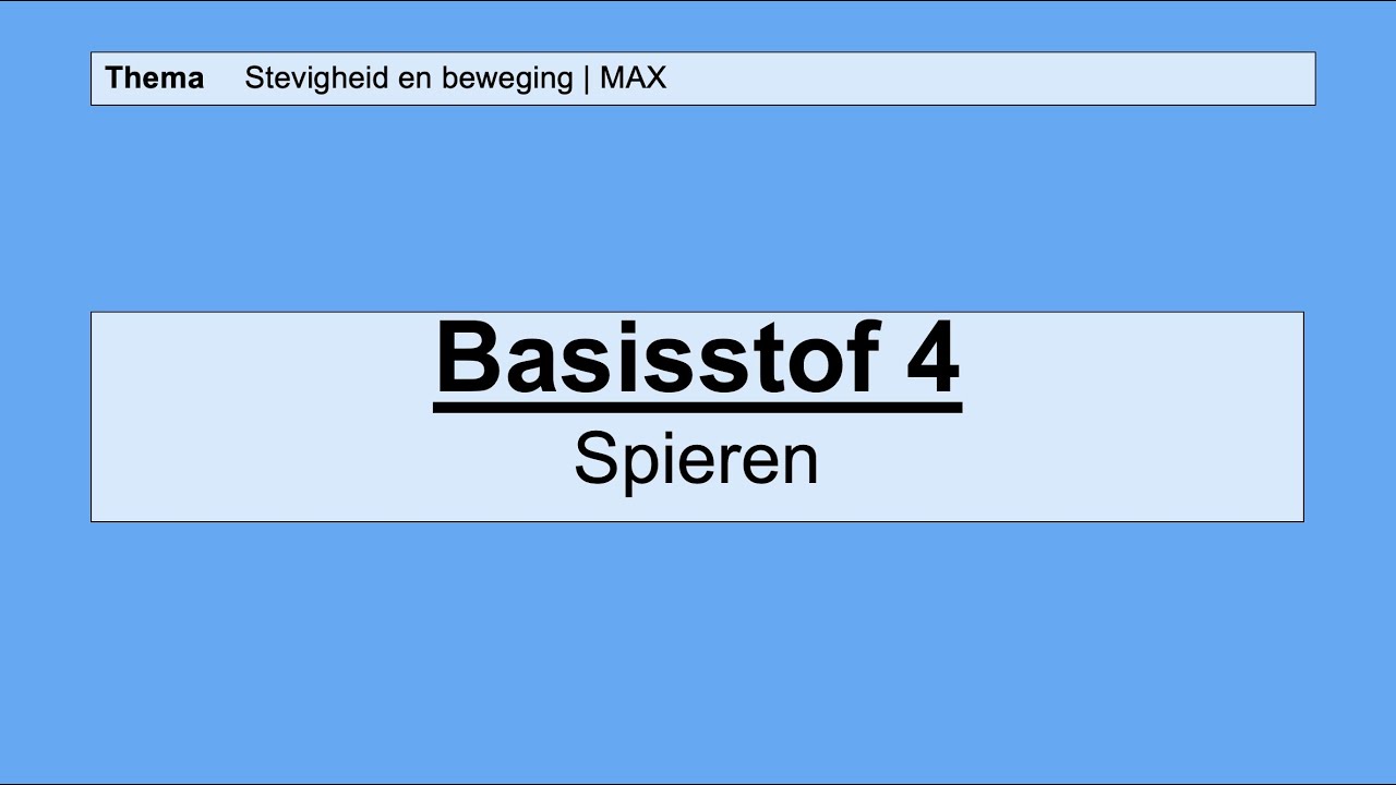 VMBO HAVO 1 | Stevigheid en beweging | 4.  Spieren | 8e editie | MAX
