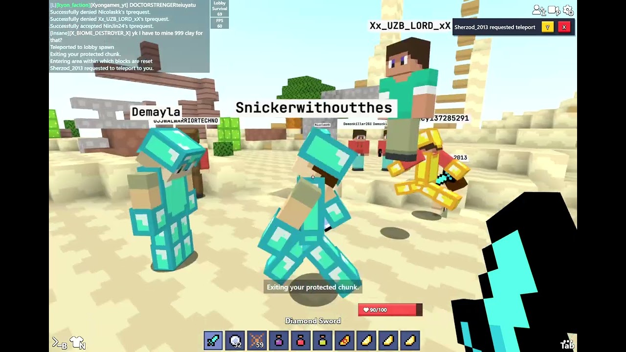 Bloxd.io Survival Get a lot armer Part.2