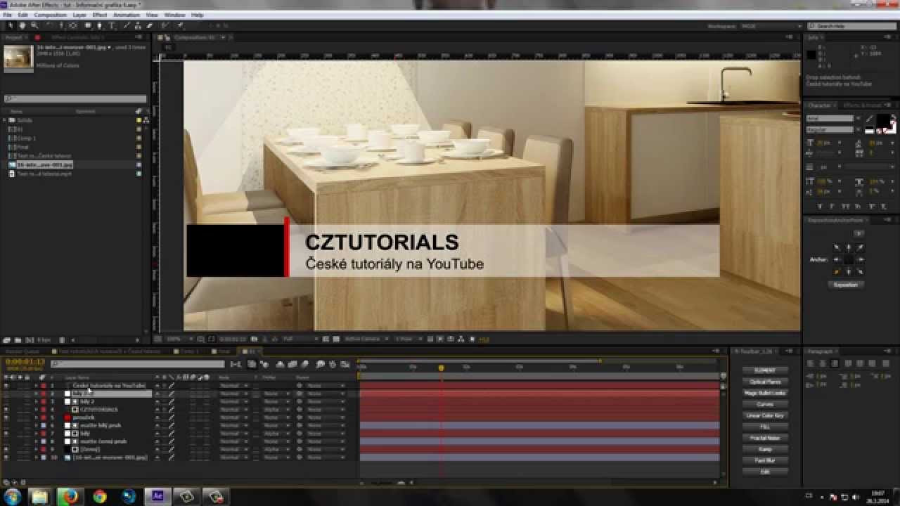 CZTUTORIÁL - After Effects 150 - Informační grafika 6