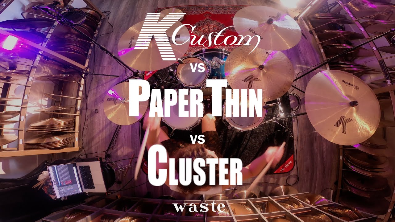 Waste - Solo Drums | Zildjian K Cymbal Comparison | Paper Thin vs Cluster vs Hybrid