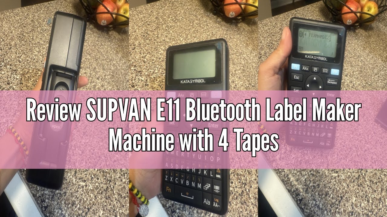 Review SUPVAN E11 Bluetooth Label Maker Machine with 4 Tapes, Support Keyboard & App with 40 Fonts a