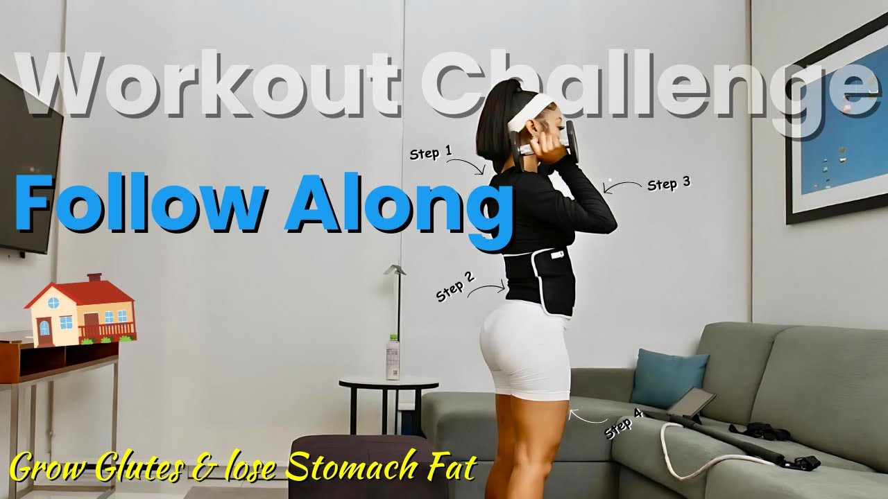 FEMININE FOUNDATION ( GROW GLUTES LOSE STOMACH) HOME WORKOUT CHALLENGE