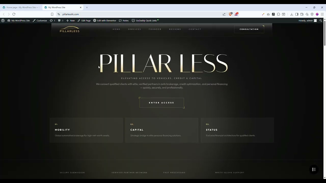 Wordpress Modern UI designed website in 2026