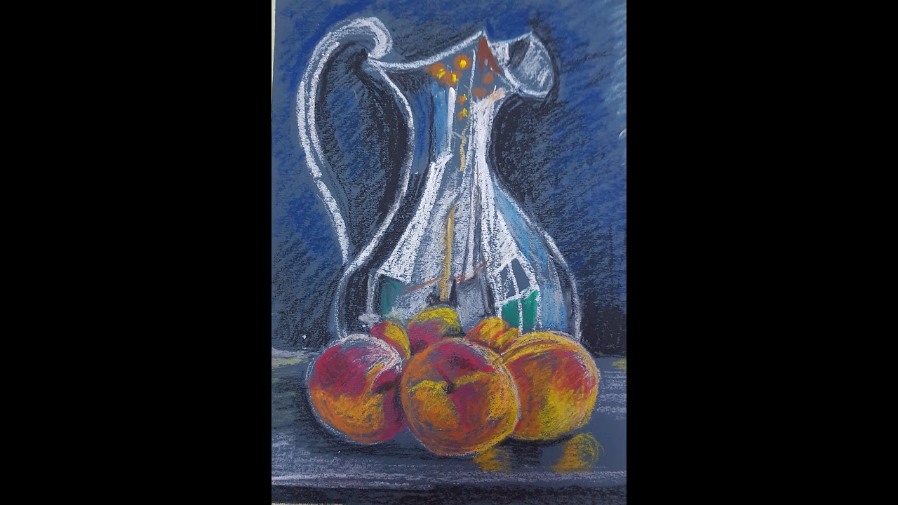 سكتش طبيعه صامته بالوان باستيل| للمبتدئين ||Sketch silent nature in pastel colors | For  beginners