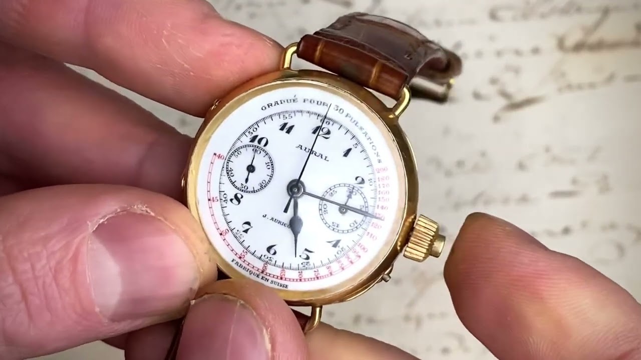 Vintage Monopusher Single Button Wrist Chronograph Watch