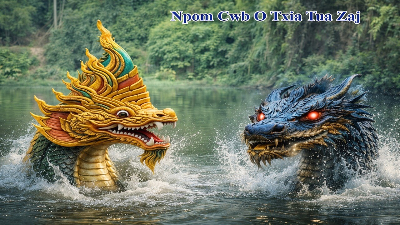 Npom cwb O txia tua 1 niam txiv dab zaj | qub dab neeg |