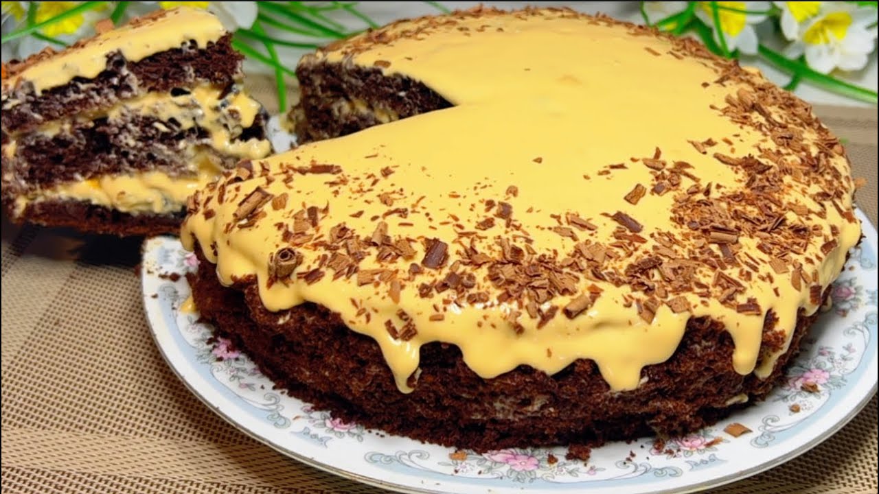 Торт Три Стакана!Без Духовки,Миксера и Весов за 15 минут!Самый Вкусный и простои домашний торт к чаю