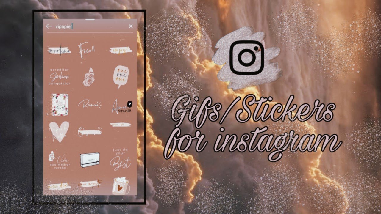 Aesthetic Gifs/Stickers for insta story - the best stickers for instagram I Lunadrella