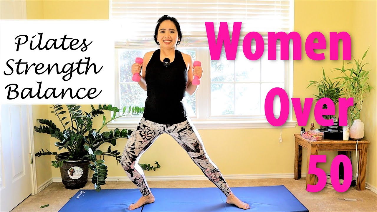 Full Body Pilates 15 minute Routine for Women Over 50 years old - Balance and Strength
