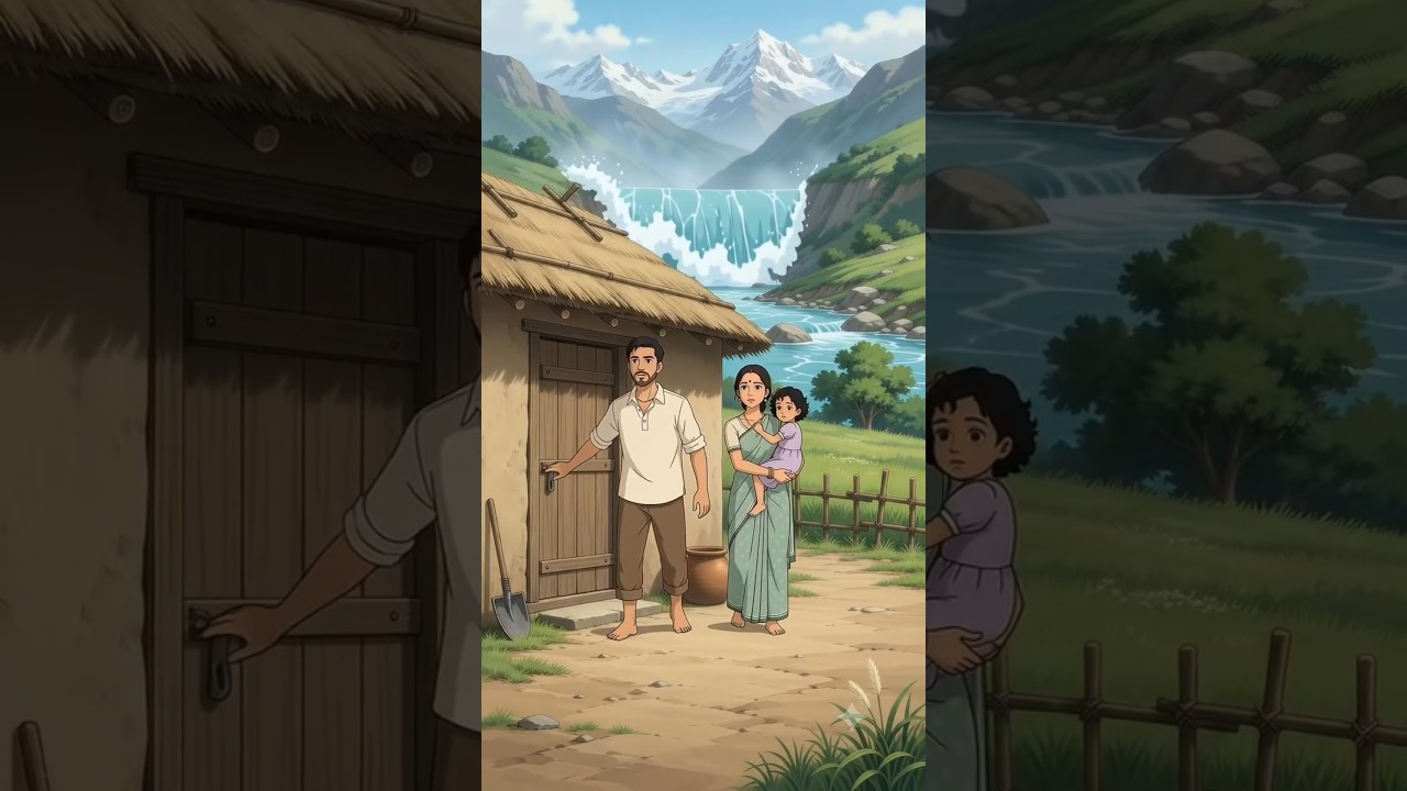 Surviving the Himalayan Flood ❄️ | Ghibli Style Village Life #ghibli #ghiblistyle #asmr #shorts