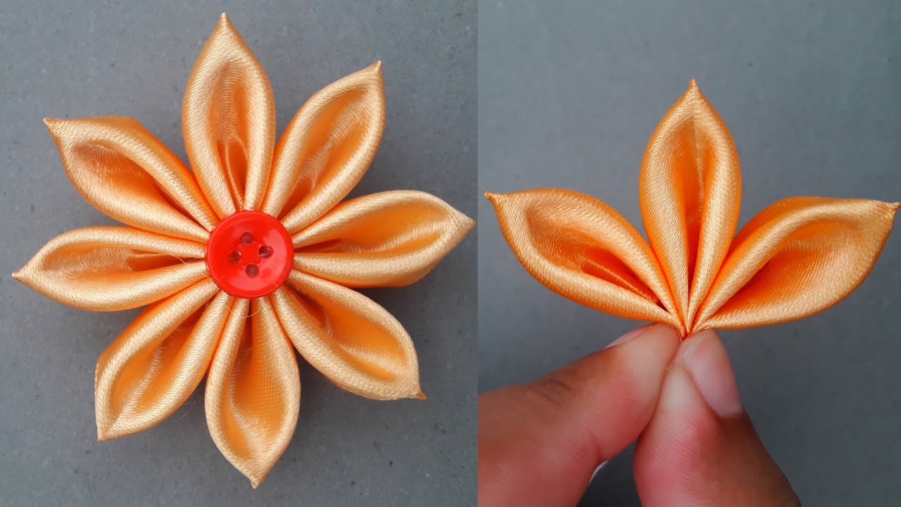 DIY: Easy Tricks Fabric Flowers Making - New design cloth Flower making - Kanzashi Fabric Flower-Diy