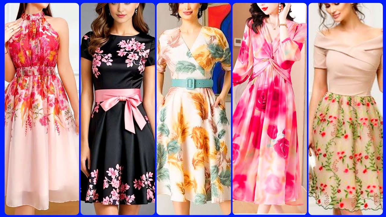 Elegant And Amazing Women's Printed A-line Skirter Dresses 2026