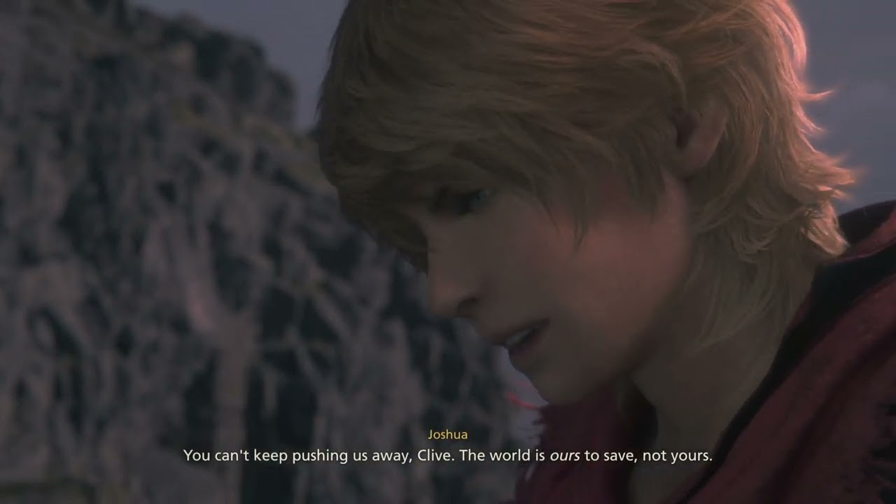 Final Fantasy 16 - Across The Narrow: Journey To The Shadow Coast: Joshua Punches Clive Cutscene