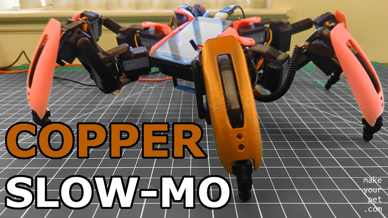 Hexapod Robot with COPPER Shield gains a lot of Performance!
