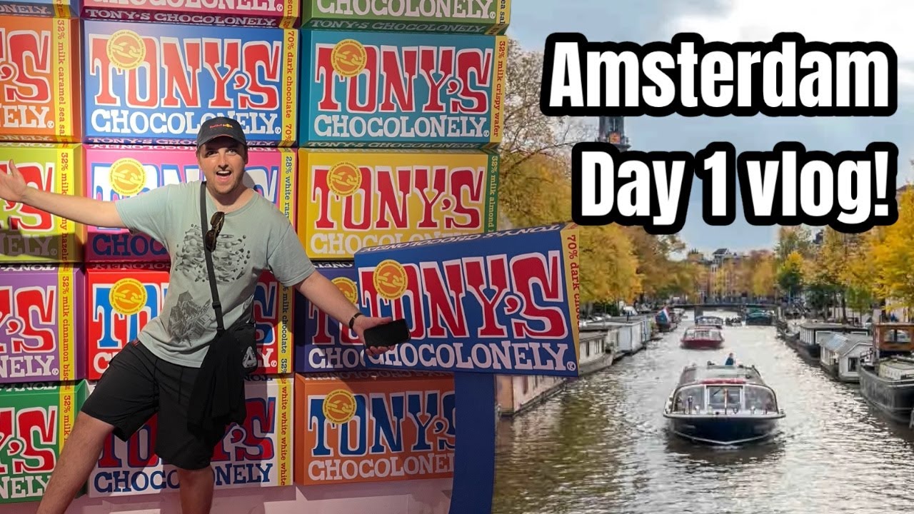 Amsterdam Mini Break Day 1 | Sunset River Cruise, Tony’s Chocolate and Vintage Market! | August 2023