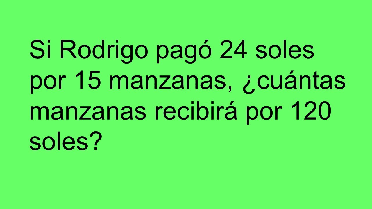 ARITMÉTICA | Problema sobre la regla de tres simples directa