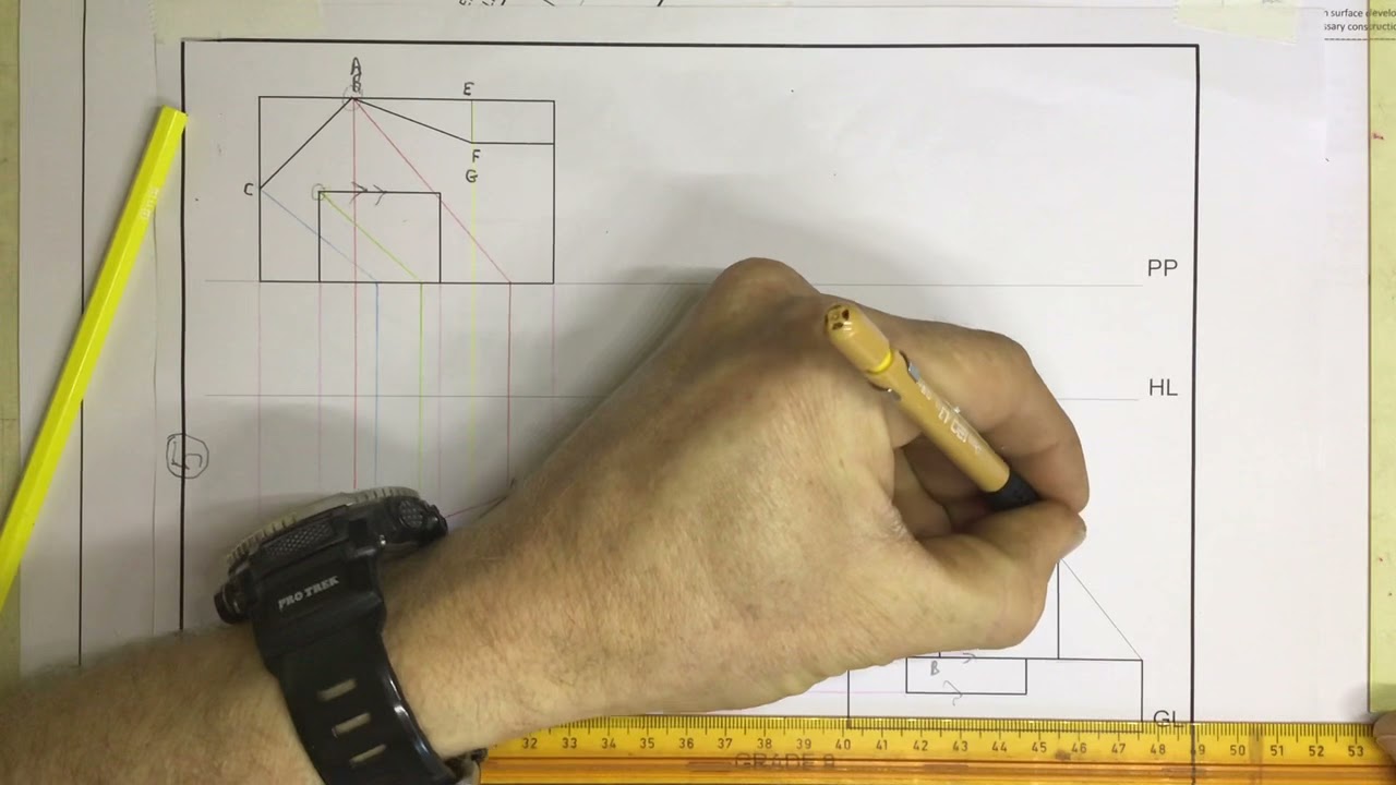 One point perspective drawing Gr 9 example 5