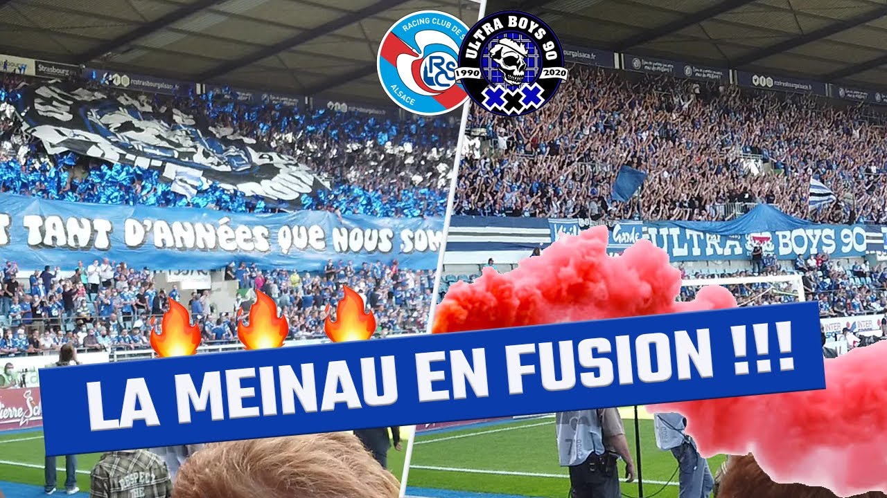 LES CHANTS DE LA MEINAU !! LE RETOUR DU PUBLIC ! - Strasbourg - SCO Angers, (Ultra boys 90 / UB90)