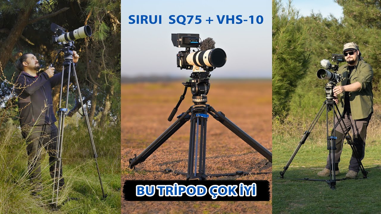 Hızlı, Sağlam ve Profesyonel Sirui SQ75 + VHS-10 Ağır Hizmet Tripodu