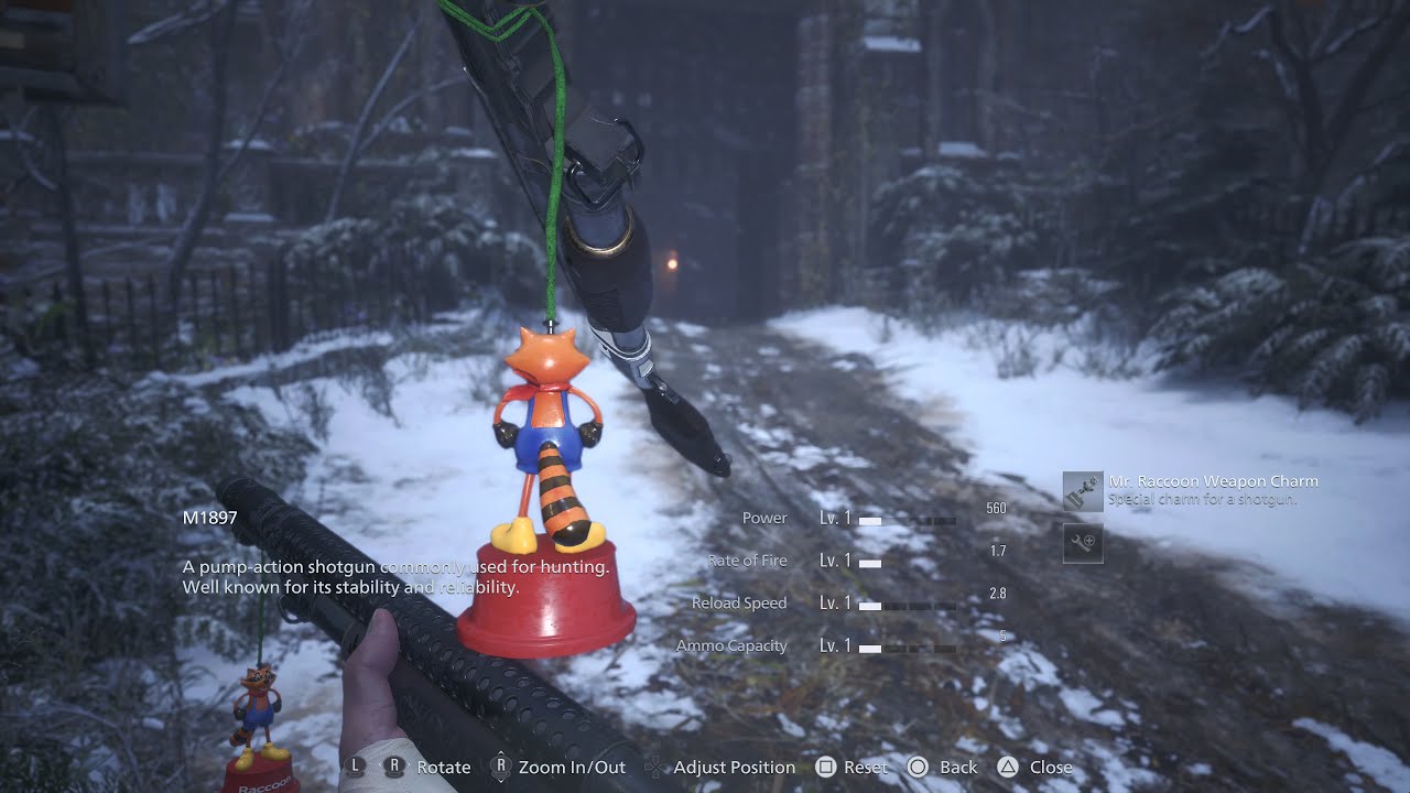 Resident Evil Village PRE-ORDER DLC Mr Raccoon Weapon Charm