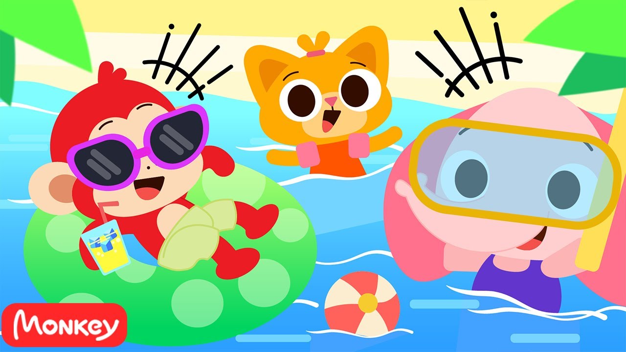 Summer Sing-Along 🏝 Fun Songs for Kids!️ 🎵 Monkey Junior Nursery Rhymes & Baby Songs