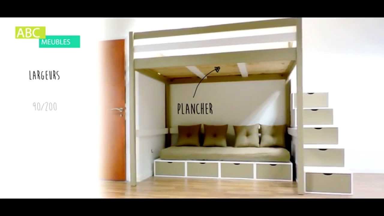 Lit mezzanine Sylvia - ABC Meubles