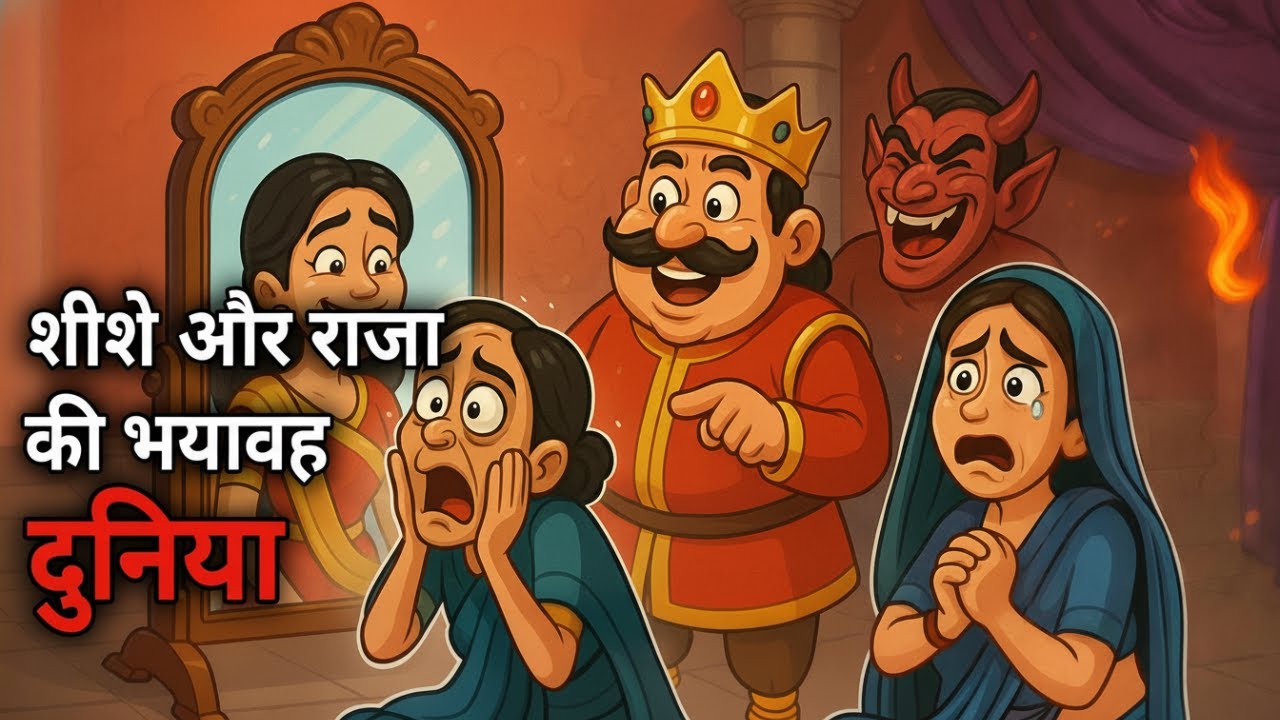 “शीशे और राजा की भयावह दुनिया | Shishe aur Raja ki Bhayavah Duniya | Hindi Story | Toon Bhoomi”