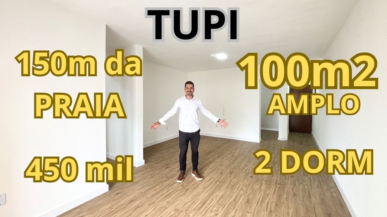 Apartamento 2 dormitórios 100m2 perto da MAR na TUPI em Praia Grande
