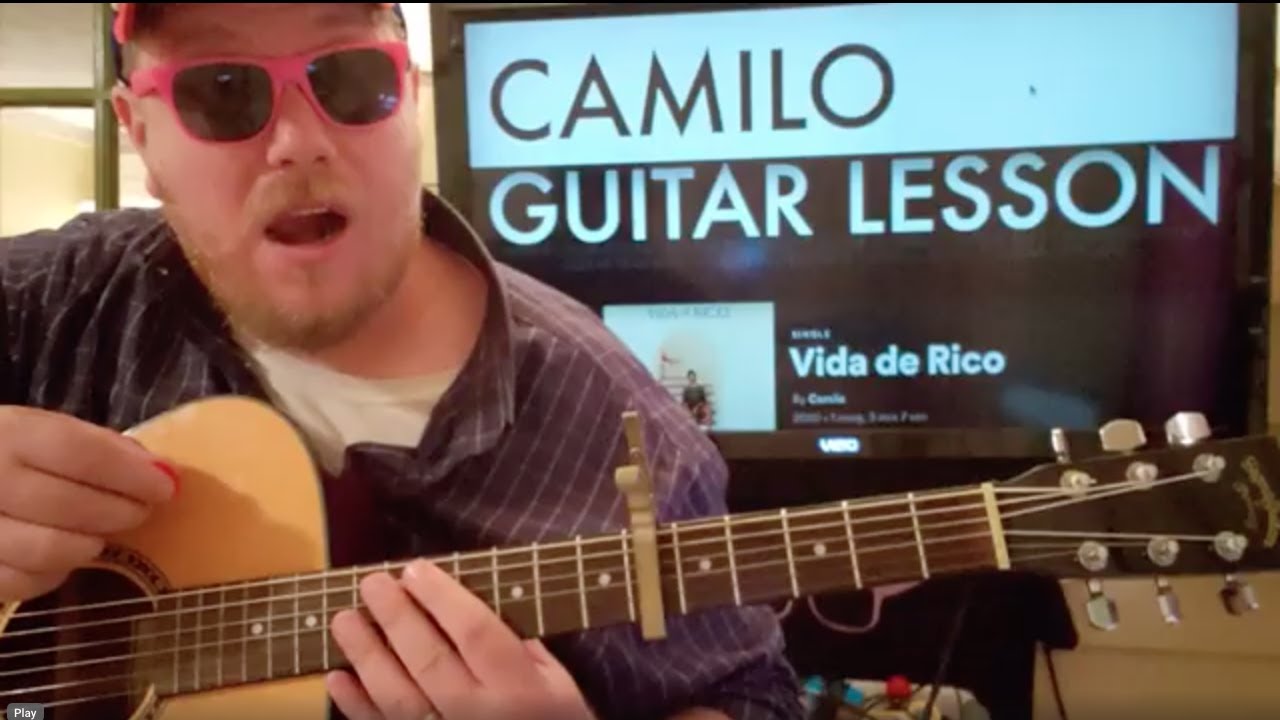 How To Play Vida de Rico guitar Camilo // easy guitar tutorial beginner lesson easy chords