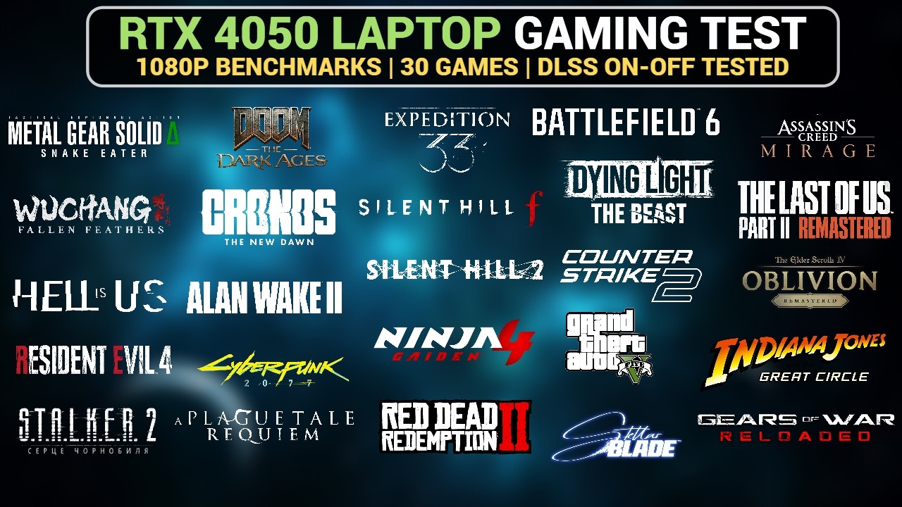 Nvidia RTX 4050 Laptop Gaming Test in 2026 | 30 Games Tested | DLSS ON / OFF Tested