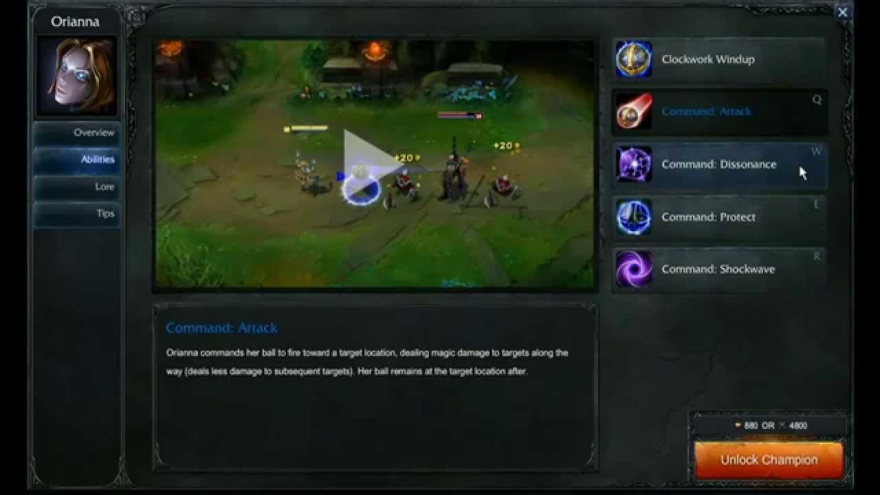 Orianna abilities - League of Legends