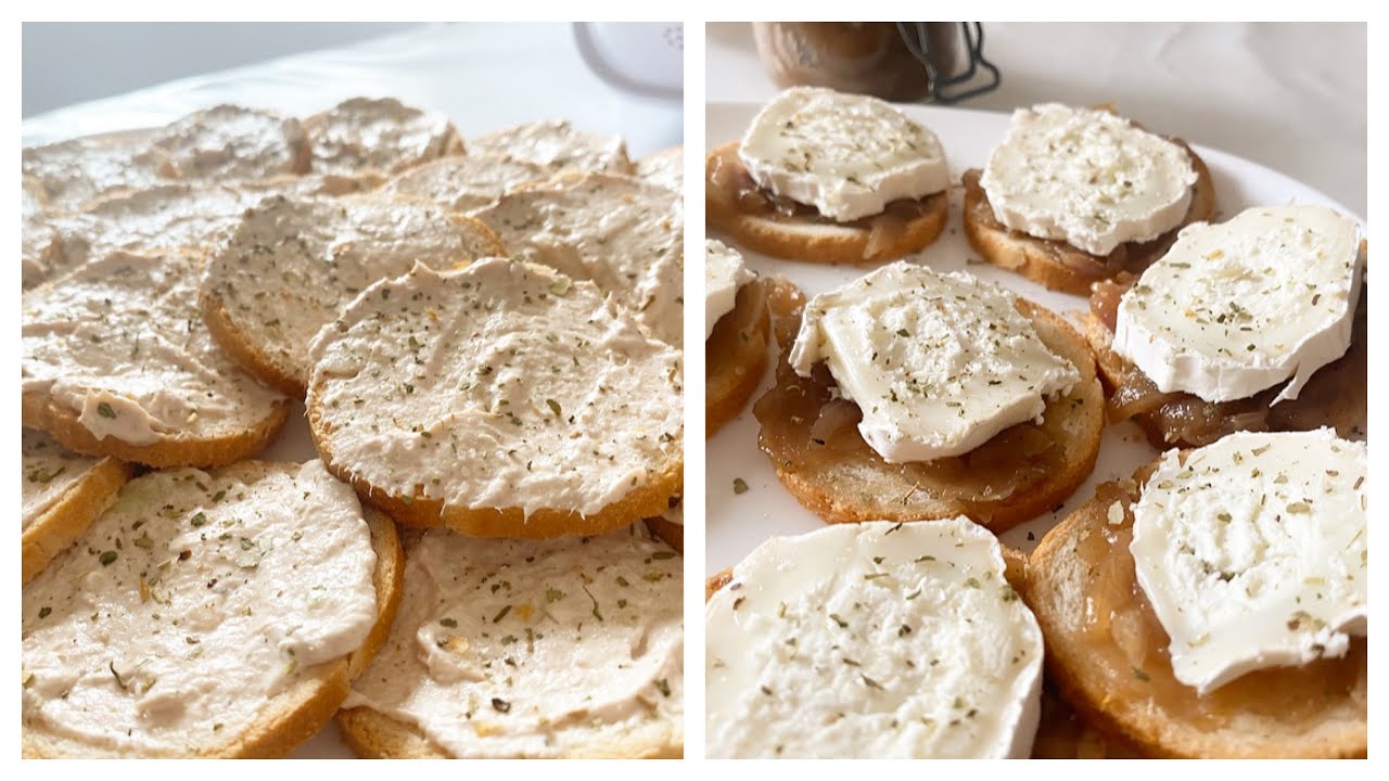 ❥ Toast rillette de thon et toats confits d'oignons chèvre ( Mcc).